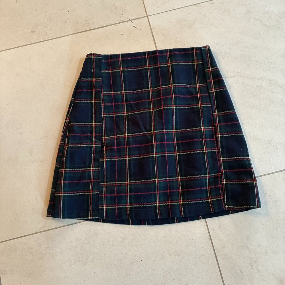 John Galt mini skirt in flannel, plaid material
